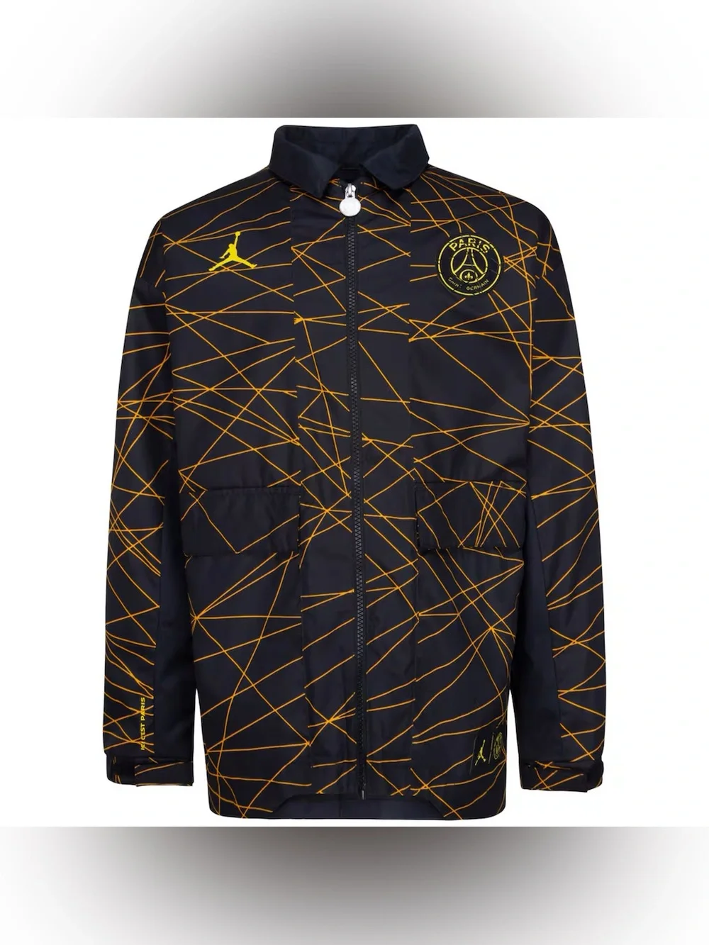 Jordan Kids Black Gold Graphic Puffer Jacket Paris Saint-Germain PSG 95C263-023